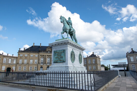Equestrian statue of Frederik V at Amalienborg Palace square, Copenhagen