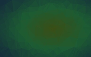 Fototapeta premium Abstract geometric triangle pattern with dark green gradient designed as a modern creative backdrop for professional presentations or digital media use.