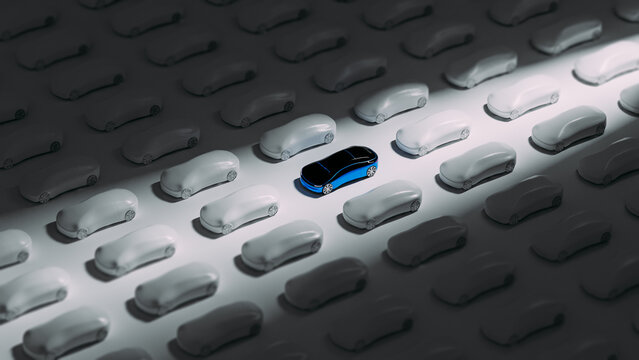 Autonomous electric car innovation concept in a simple setup