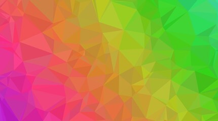 Fototapeta premium Dynamic rainbow low poly background with intense warm and cool color transitions perfect for high energy advertising and modern promotional graphics.