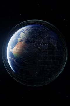 Global Digital Network over Planet Earth from Space