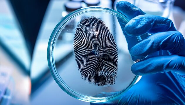 lab analysis using fingerprint samples in glass