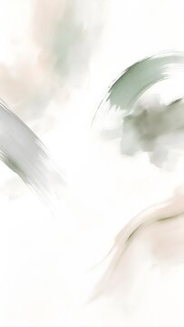 Abstract Watercolor Brushstroke Texture Background in Soft Green and Beige
