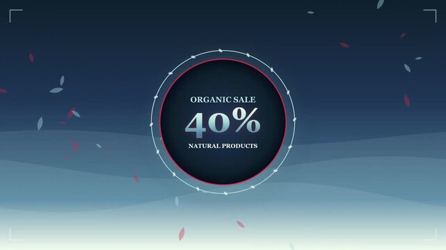 Dynamic Forty Percent Off Sale Promotion Graphic Display.