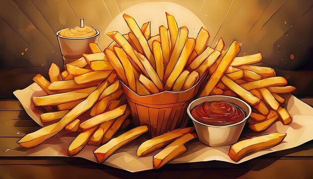 french fries background
