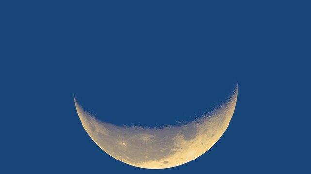 Beautiful moon phases over evening sky 3d animations, showcasing various rotations