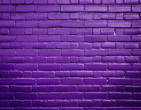purple painted brick wall texture with visible mortar lines