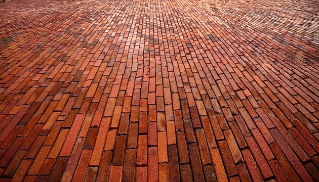 terracotta brick pattern on outdoor ground