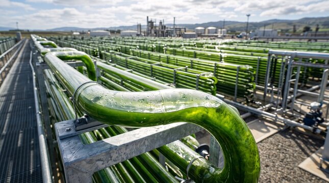 Industrial photobioreactor tubes for mass cultivation of microalgae in a production facility