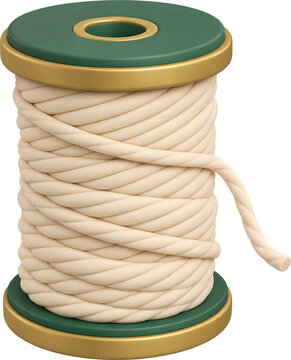 3D twine spool illustration