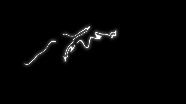 Miniature thunderbolt impact and quick electrical discharge overlay with alpha channel 4K