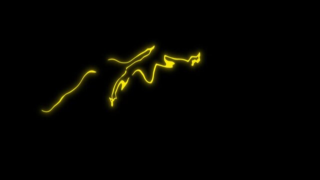 Miniature yellow thunderbolt impact and quick gold electrical discharge overlay with alpha channel 4K