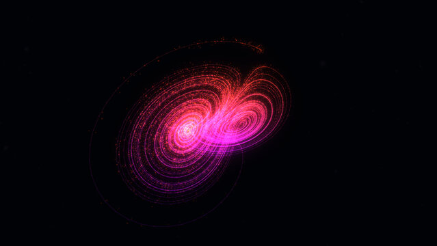 3D Lorenz attractor chaos theory visualization