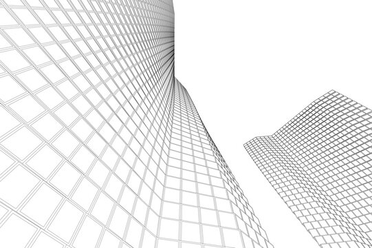 architecture building abstract vector illustration