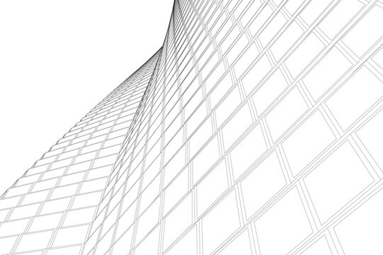 architecture building abstract vector illustration
