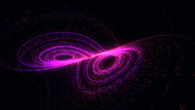 3D Lorenz attractor chaos theory visualization
