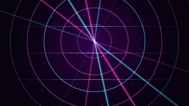 Abstract Neon Laser Grid Motion