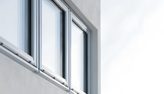 Modern double-glazed residential windows with reinforced frames and sealed weatherproof joints, designed to improve protection, insulation, and energy efficiency.