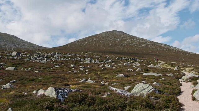 Scenery while hiking the LochNagar trail in the Cairngorms, Scotland