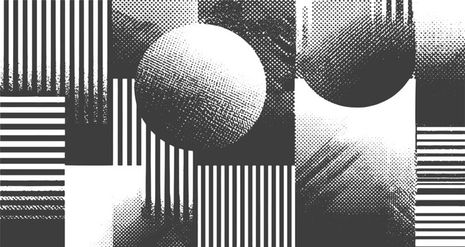 Abstract Seamless Line Pattern, Geometric Shapes with Fading Gradient Effect.