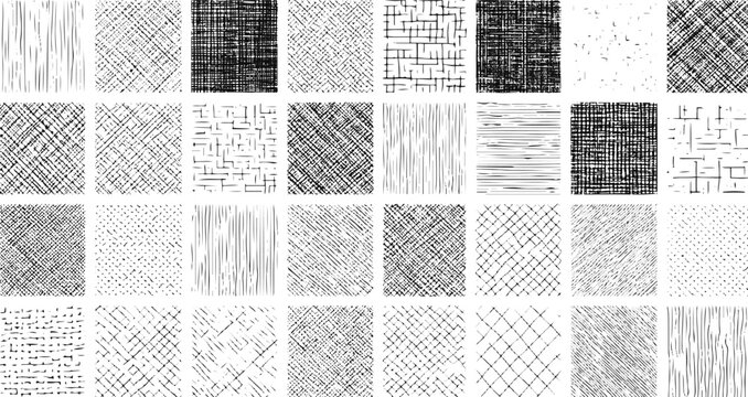 Abstract Geometric Seamless Pattern Set, Repeating Shapes with Clean Modern Texture.