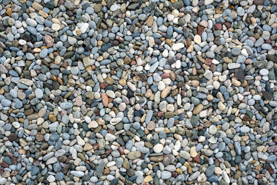 Small smooth pebbles texture background