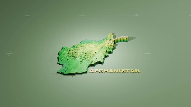 Detailed 3D Terrain and Elevation Map of Afghanistan