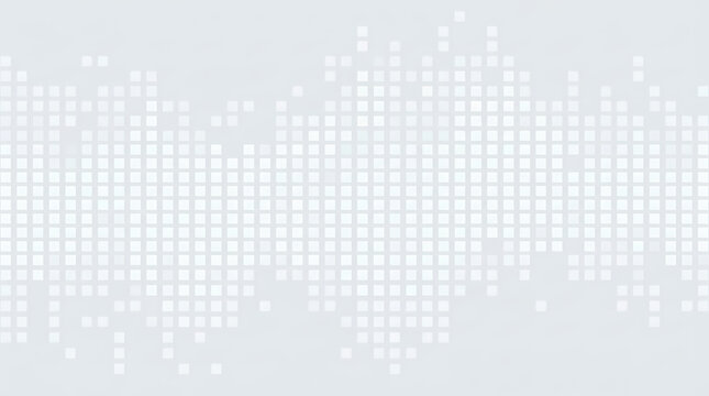 Minimalist White Digital Pixel Wave Abstract Technology Background