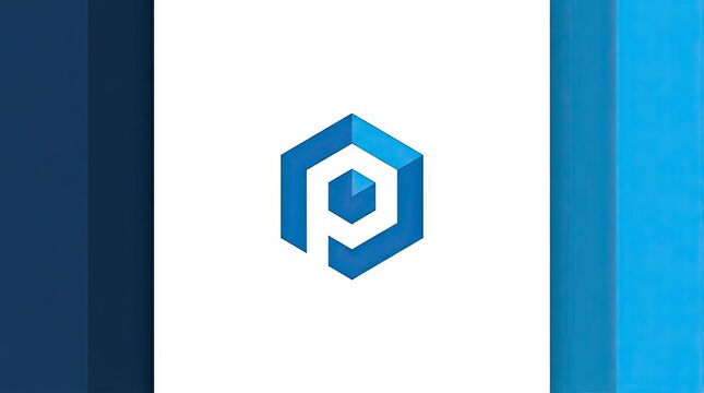 Blue hexagon logo featuring white letter P symbol.