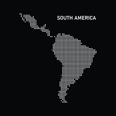 Dotted map of south america and central america © Meeme