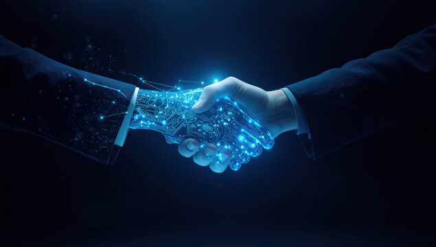 Hand emerging from darkness holding glowing blue energy orb
