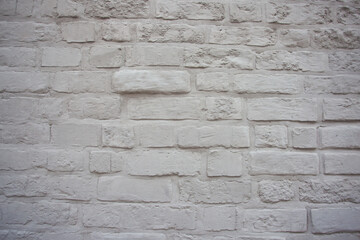 Ściana z białej cegły. White brick wall © 123108 Aneta