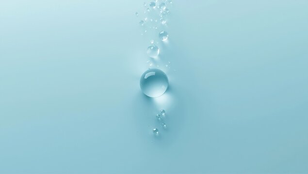 Surreal blue silhouette of a humanoid figure with flowing water