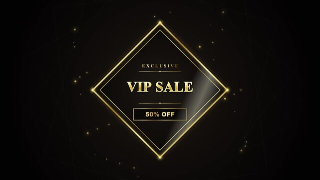 Exclusive VIP Sale Offer with Golden Diamond Frame.
