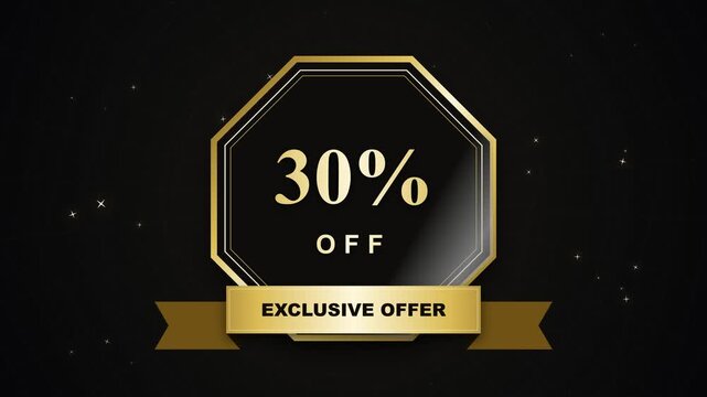 Exclusive Thirty Percent Off Sale Banner Promotion.