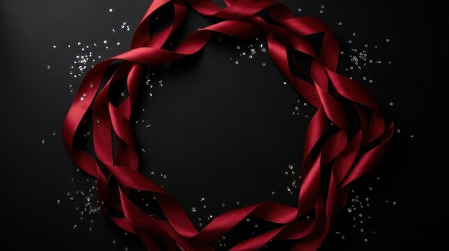 red rose petals on black