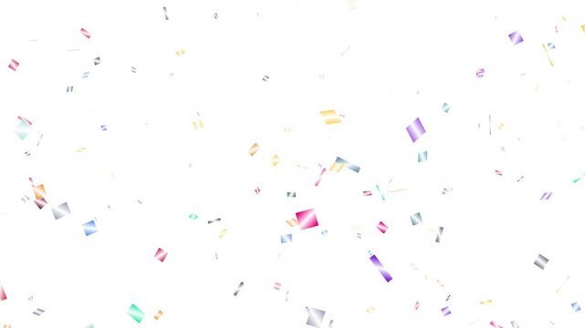 Colorful Confetti Falling Celebrating Joyful Festive Occasions.