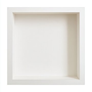 Empty white square box with shadow