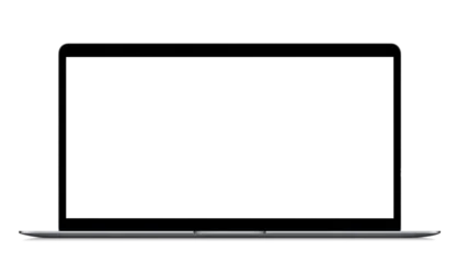 Open laptop with wide transparent  screen aluminum silver case isolated on transparent background © Aleksandr Matveev