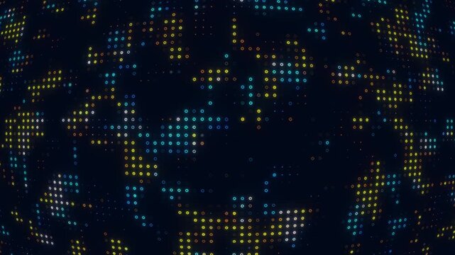 Glowing digital matrix pattern abstract visualization for futuristic tech backgrounds dynamic data