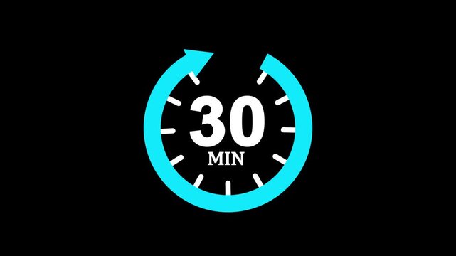 Dynamic 30 minute countdown timer showcasing modern minimalist for timed workouts fitness challenges