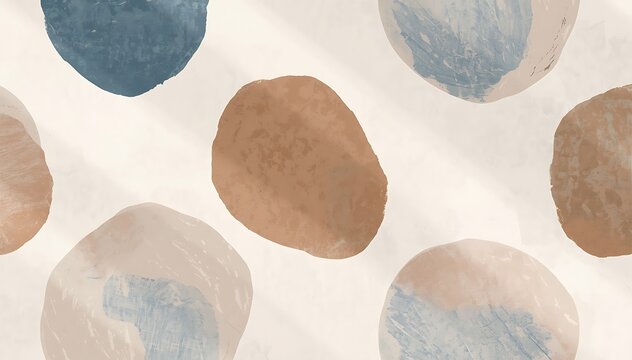 Minimalist abstract watercolor circles on soft neutral background