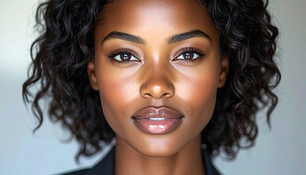 Professional Portrait of a Confident Woman with Glowing Skin