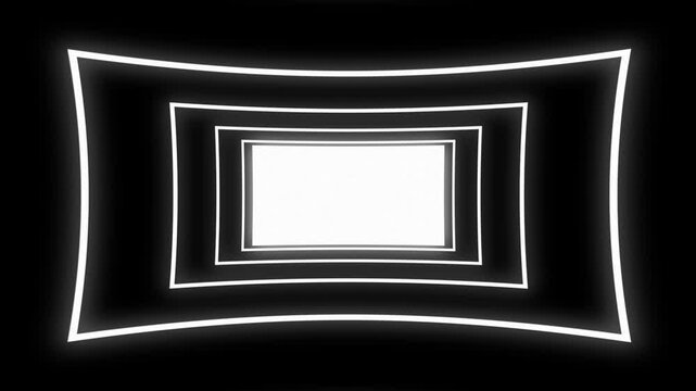 Minimalist geometric glow frame abstract background ultra hd contrast white lightbox modern digital