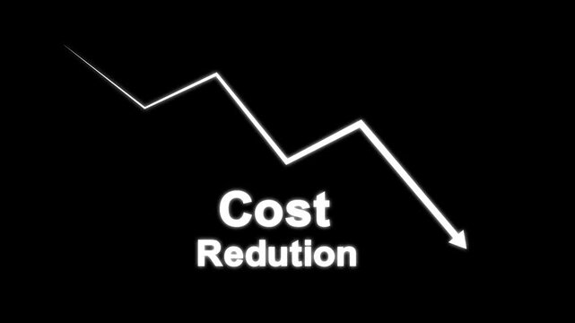 Minimalist downward trend arrow line motion abstract visual stock symbol financial decline data analytics