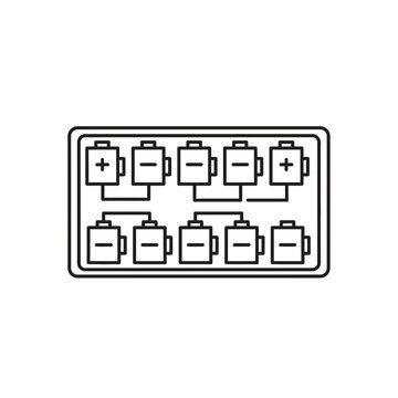 Battery Pack Diagram Isolated on Transparent Background - Power Supply Concept