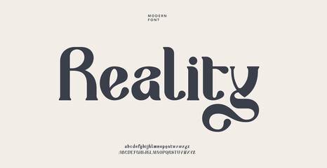 A modern font design with the word Reality in large letters © Money
