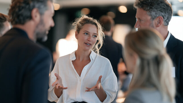 Dutch leadership coach running a role play scenario with a group of corporate managers in a training workshop, participants acting out a difficult conversation, executive
