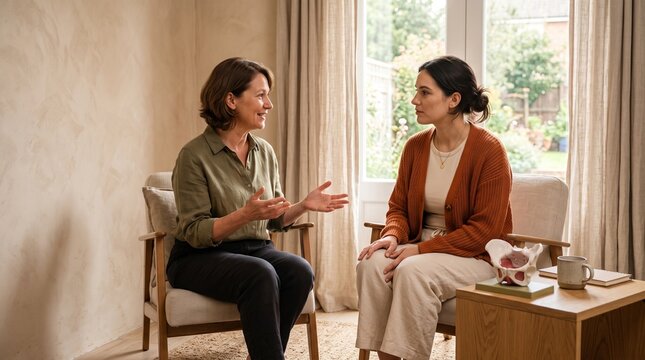 Physiotherapist discusses postpartum pelvic floor recovery in clinic