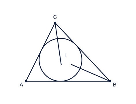 Incircle of a triangle construction diagram